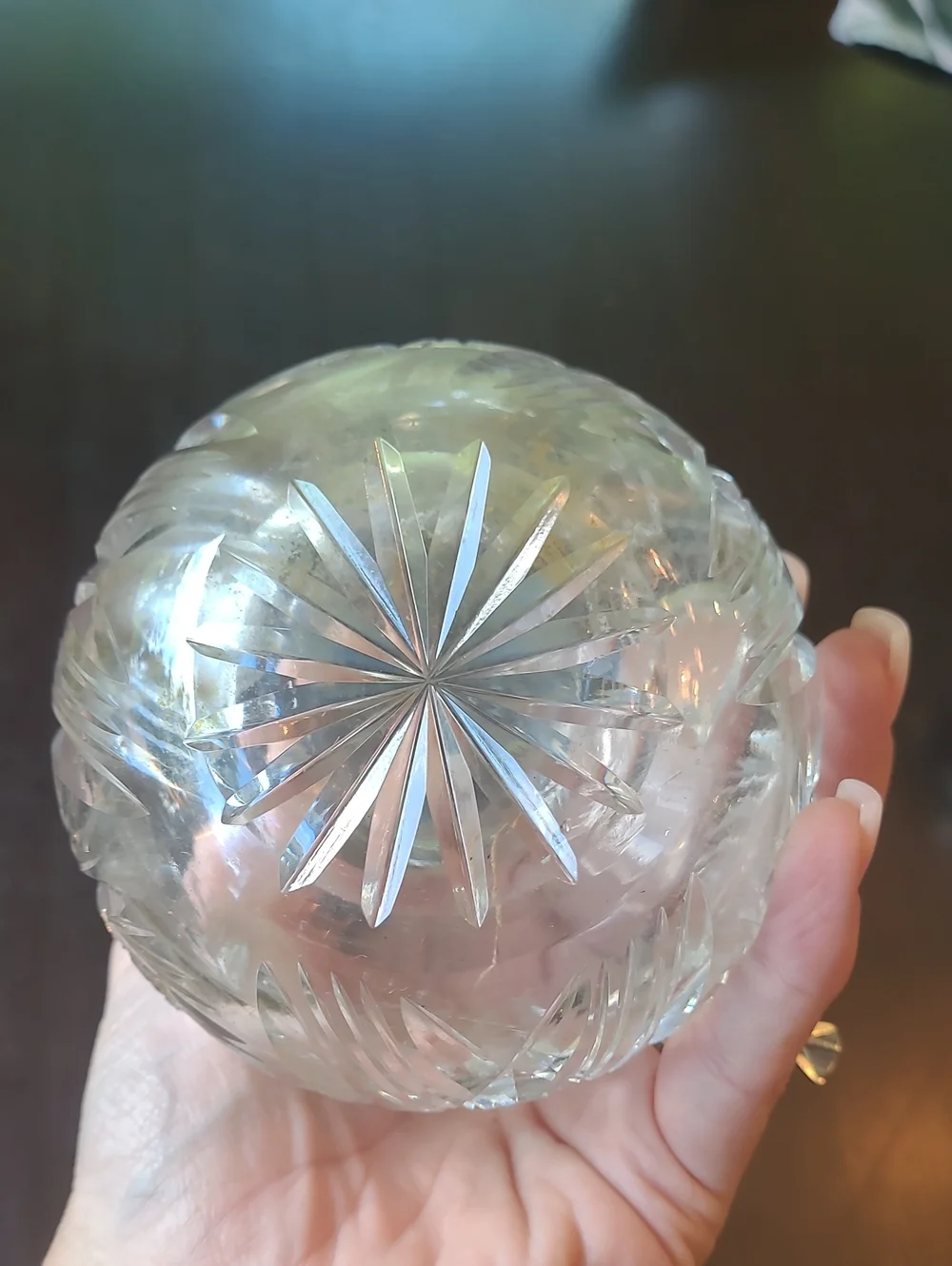American brilliant Period Cut Glass Bottle With Stopper